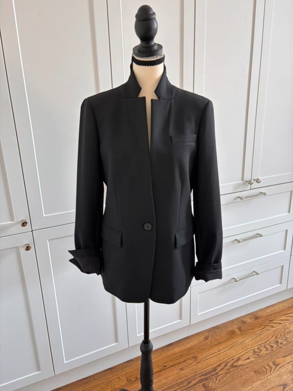 J.Crew Regent Black Blazer | Size 6 | Collarless | Single Button | Never Worn |